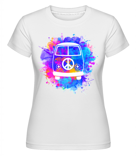 hippie Bus -  Shirtinator tričko pro dámy - Bílá - Napřed