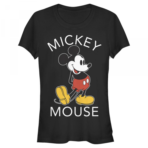 Disney - Mickey Mouse - Mickey Mouse Mickey Classic - Dámské Tričko - Černá - Napřed