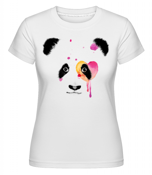 akvarel Panda -  Shirtinator tričko pro dámy - Bílá - Napřed
