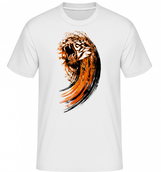 Roaring Tiger -  Shirtinator tričko pro pány - Bílá - Napřed