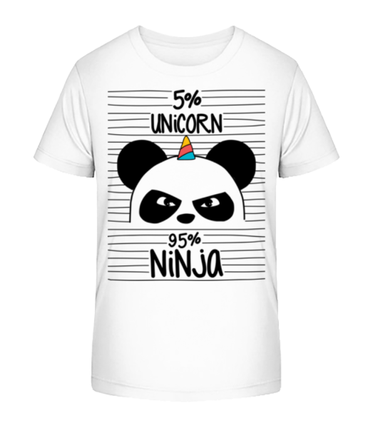 5% Unicorn 95% Ninja - Detské Bio tričko Stanley Stella - Bílá - Napřed