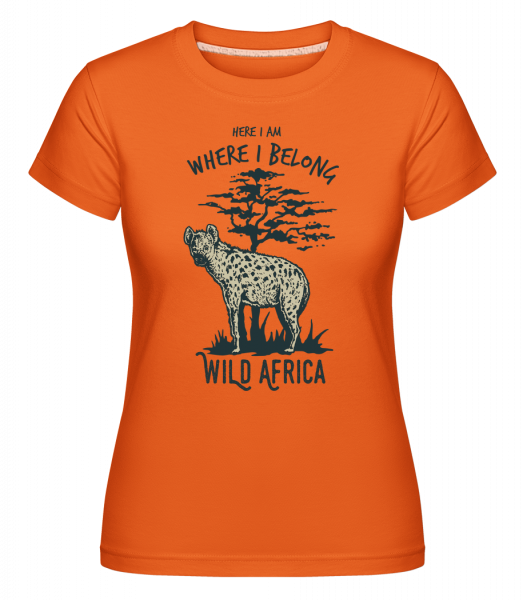 Hyena -  Shirtinator tričko pro dámy - Oranžová - Napřed